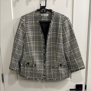 Women's Black and White Tweed Jacket